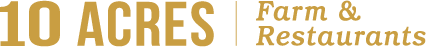 10 acres gold tagline logo