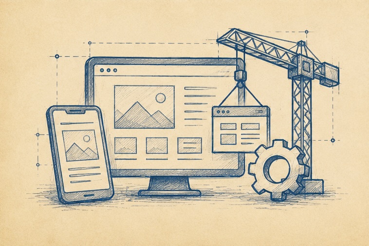 Sketch of website development tools
